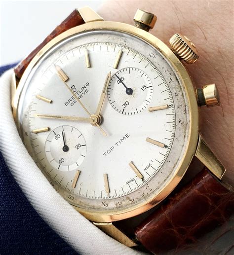 1950s breitling watches|vintage breitling top time chronograph.